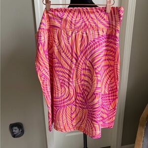 Spunk Vibrant Pink and Orange Midi Skirt